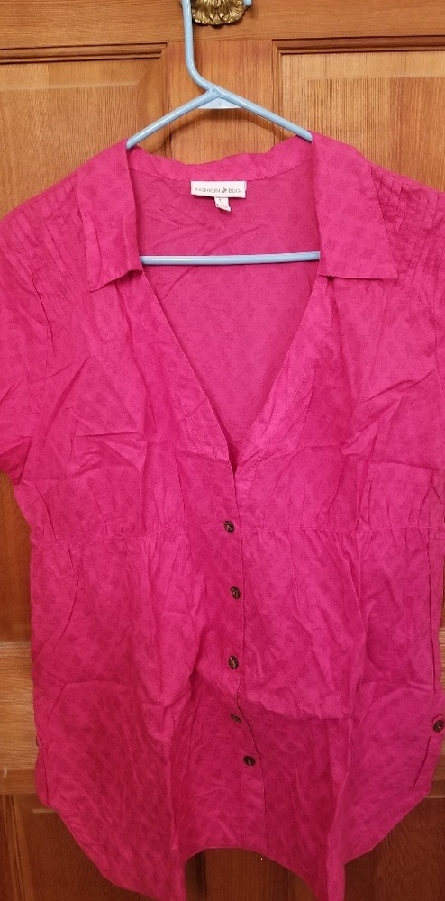 Pink Button Up Shirt with Collar
